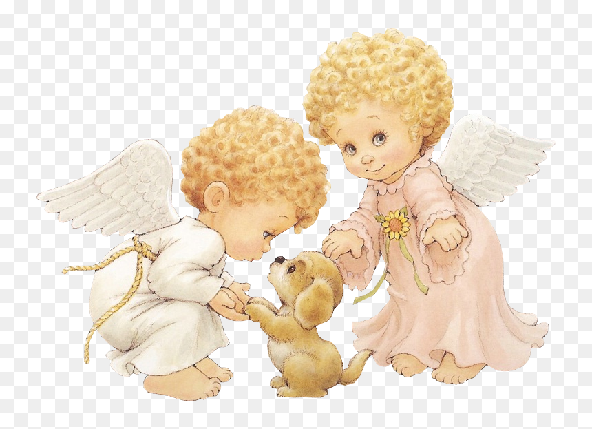 Puppy Clipart Angel - Cute Little Angels, HD Png Download - angeles png
