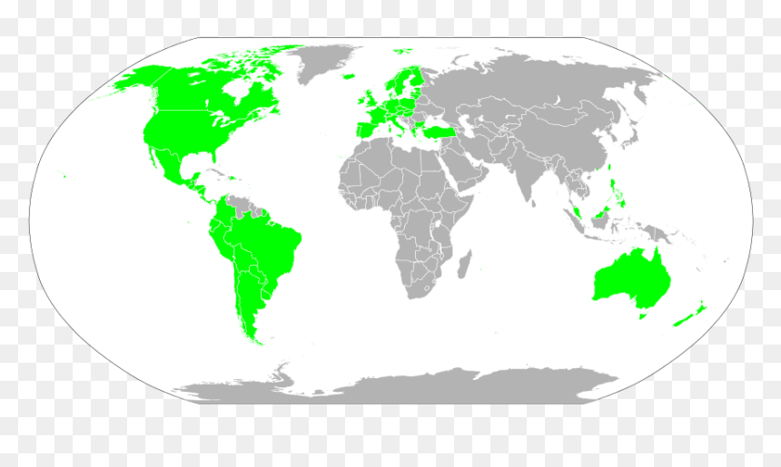 Availability Of Spotify In The World - Map Of The World Clipart, HD Png Download - available on spotify png