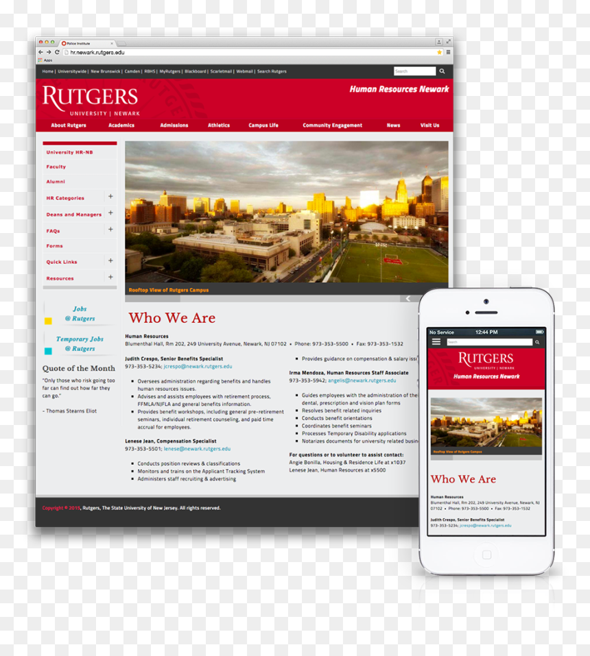 Rutgers Hr - Website - Website, HD Png Download - rutgers png