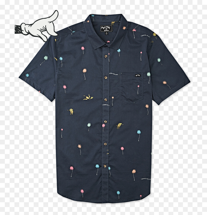 Billabong Men Truffula Ss Charcoal Shirt  - Dr Seuss, HD Png Download - truffula tree png