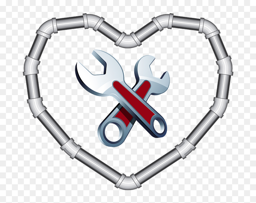 Heart Made Out Of Pipe, HD Png Download - plumber png