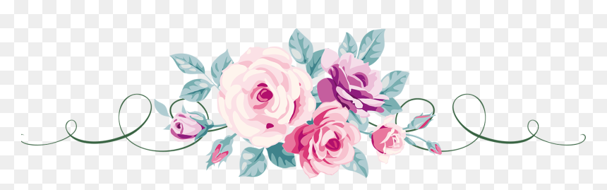 Las Vegas Clipart Watercolor - حاشیه گل برای ورد, HD Png Download - molduras flores png