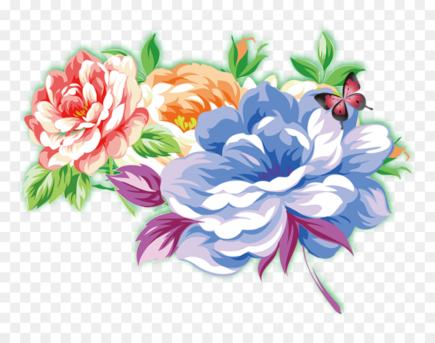 Moutan Peony Download Watercolor Painting Illustration - Peony, HD Png Download - watercolor peonies png