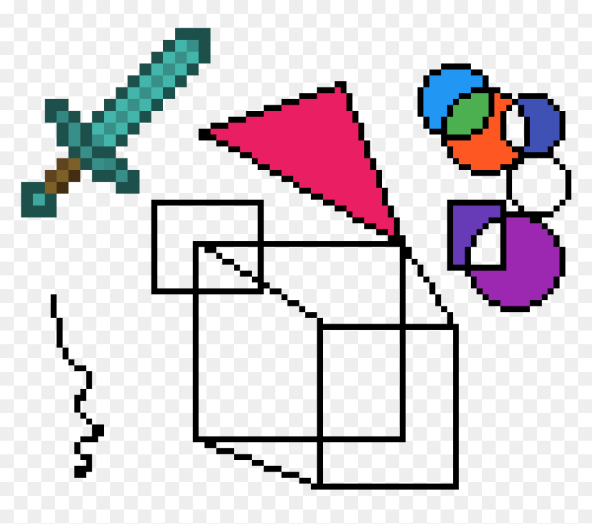 Ensayo Con Figuras Geométricas - Minecraft Diamond Sword Png, Transparent Png - figuras geometricas png
