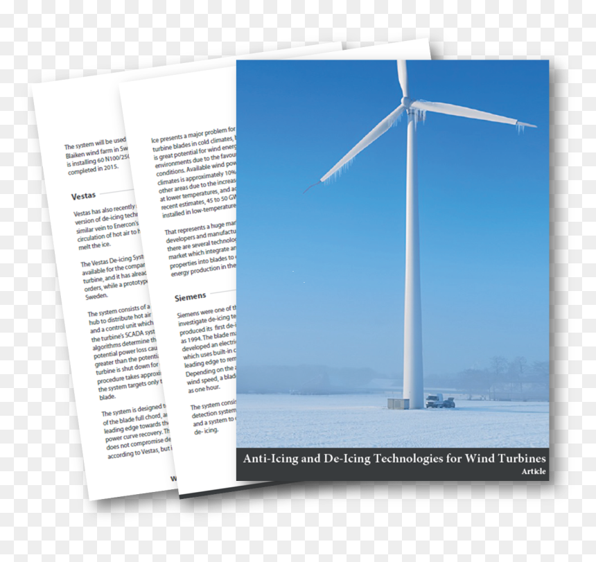 Anti Icing And De Icing Technologies For Wind Turbines - Wind Turbine, HD Png Download - turbine png
