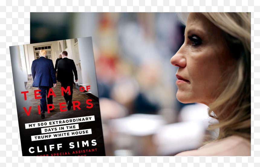 A Photo Of Cliff Sims New Book And Kellyanne Conway - Kellyanne Conway Valerie Jarrett January 2017, HD Png Download - kellyanne conway png