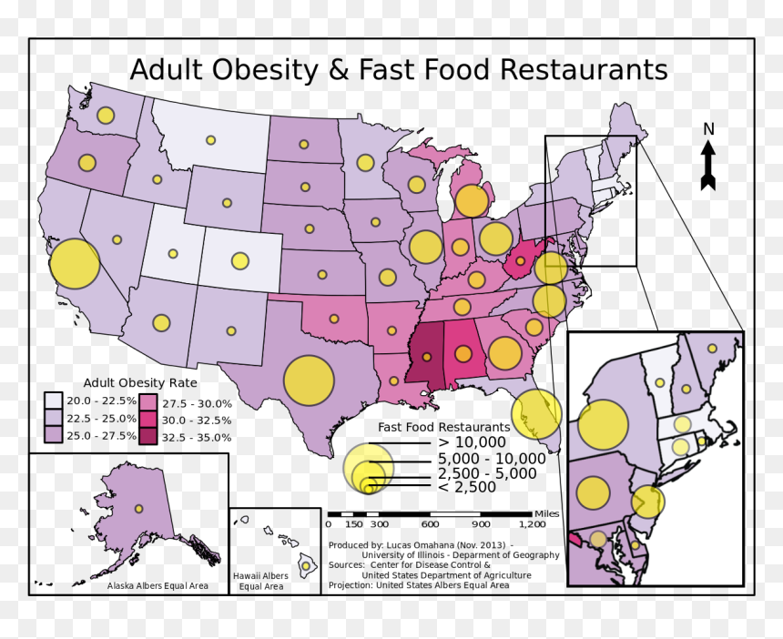 Us Agricultural Land Map, HD Png Download - obesity png