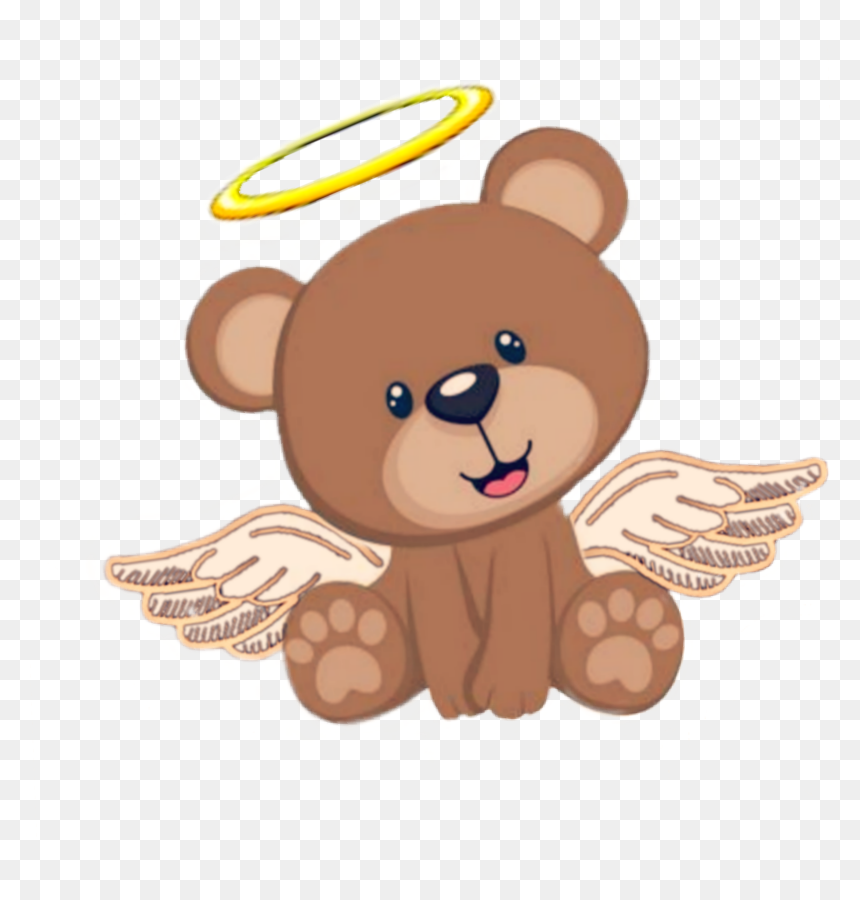 #ángel #angelito #osito #cute #tierno&adorable #bebe - Teddy Bear Clipart, HD Png Download - angelitos png