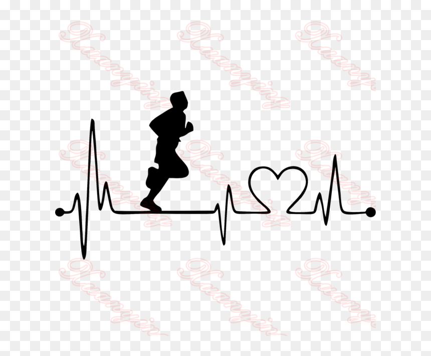 Creative Fashion Guy Run Car Styling Vinyl - Heartbeat With A Heart, HD Png Download - guy running png
