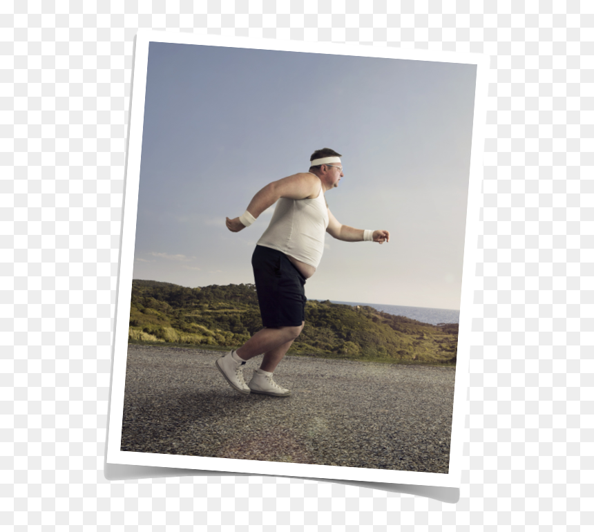 Jogging Obesidad, HD Png Download - guy running png