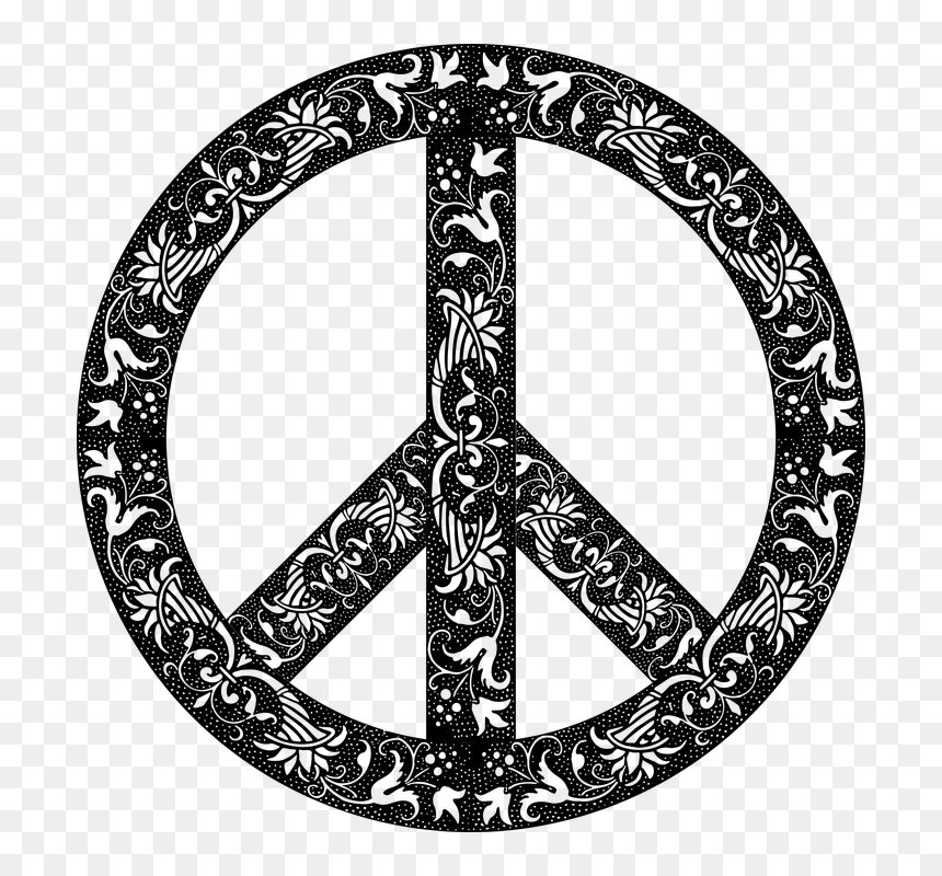 Clip Art Peace Sign, HD Png Download - paloma de la paz png