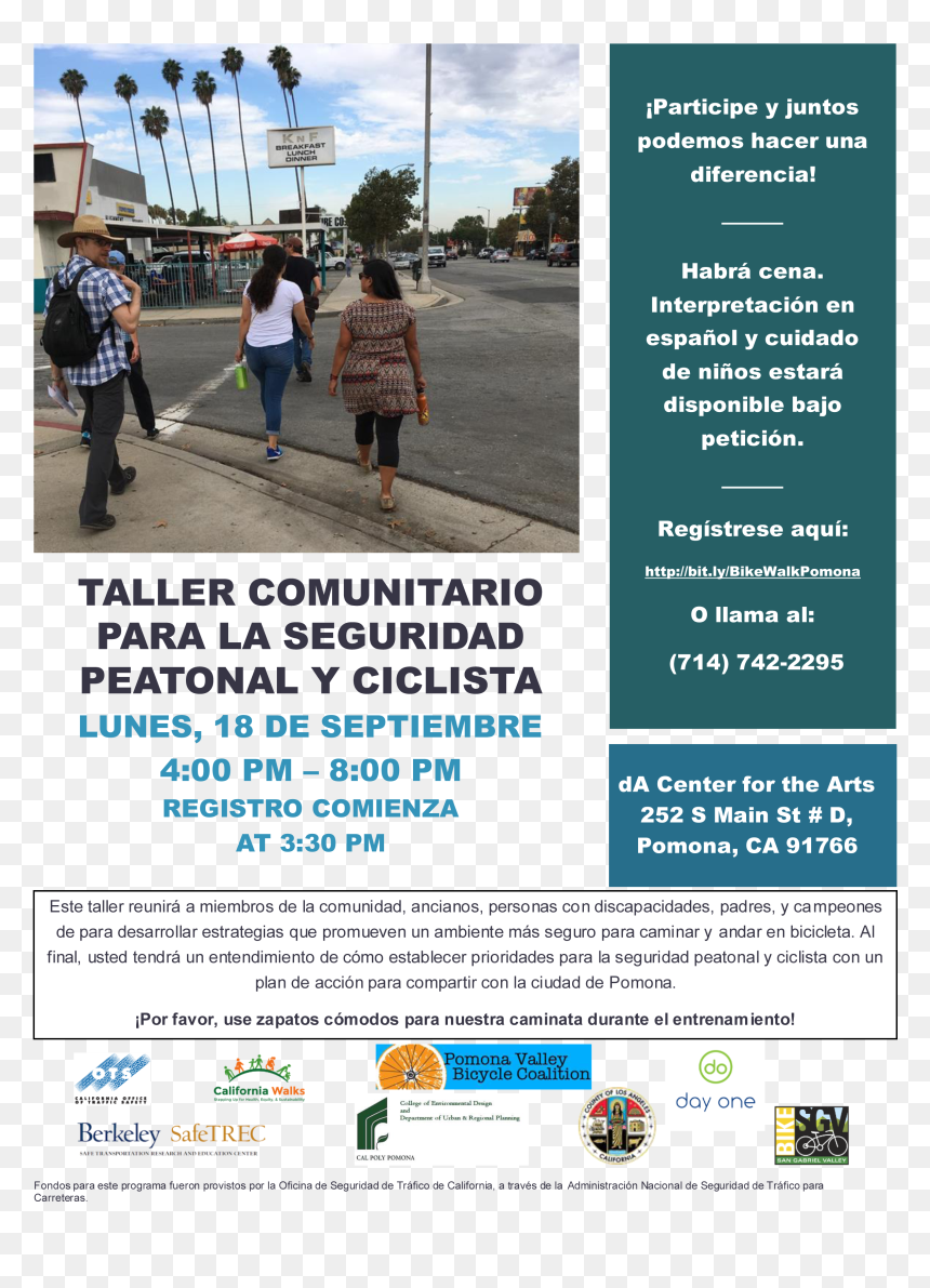 Pomona Cpbst Outreach Flyer Spanish - Seal Of Los Angeles County, California, HD Png Download - pedestrian png