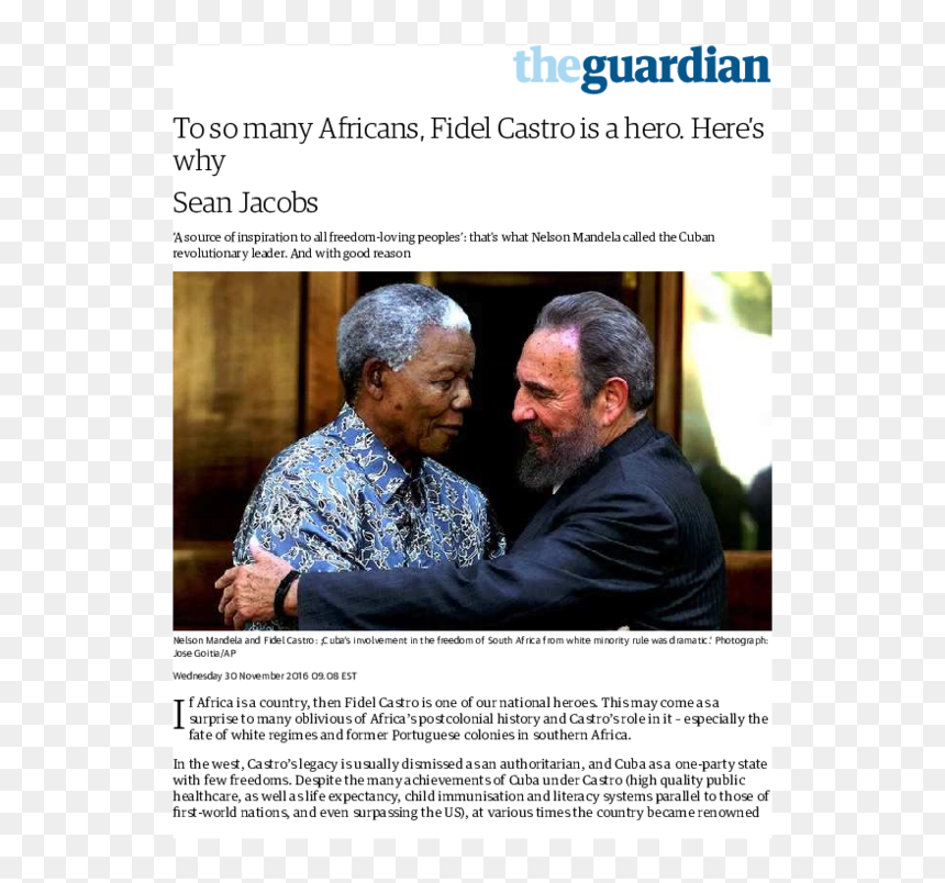 Photo Caption, HD Png Download - fidel castro png