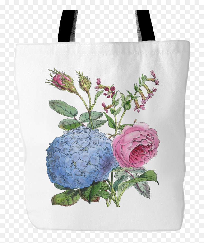 1850"s Antique English Floral Rose Bouquet Print , - Flower, HD Png Download - floral print png