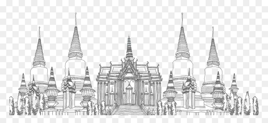 Building Drawing Png - Thailand Drawing Png, Transparent Png - landmark png