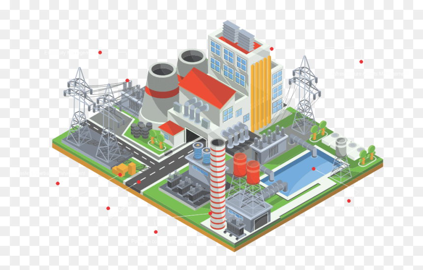 Power Plant Isometric, HD Png Download - 3d model png