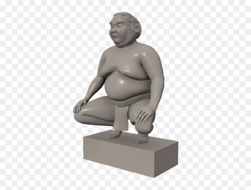 Sumo Model - Bronze Sculpture, HD Png Download - 3d model png