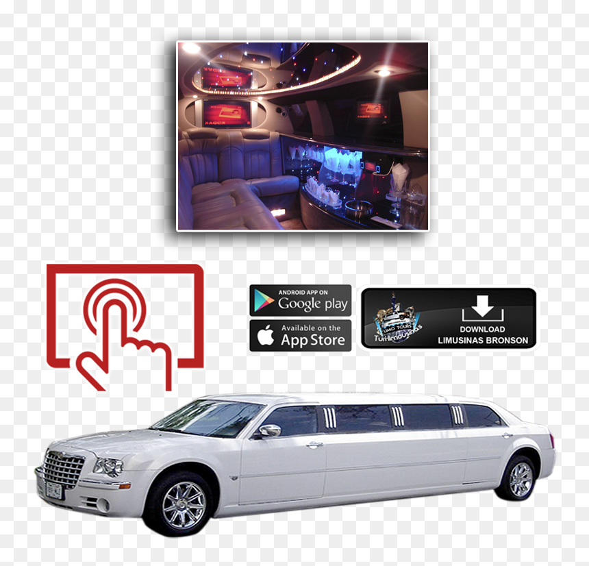 Chrysler 300c App Aplicacion - Limousine, HD Png Download - chrysler png