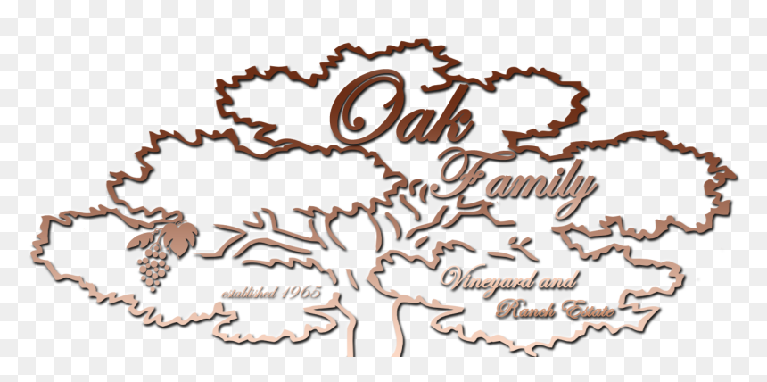 Oak Family Vineyard & Ranch Estate Logo - Calligraphy, HD Png Download - ranch png