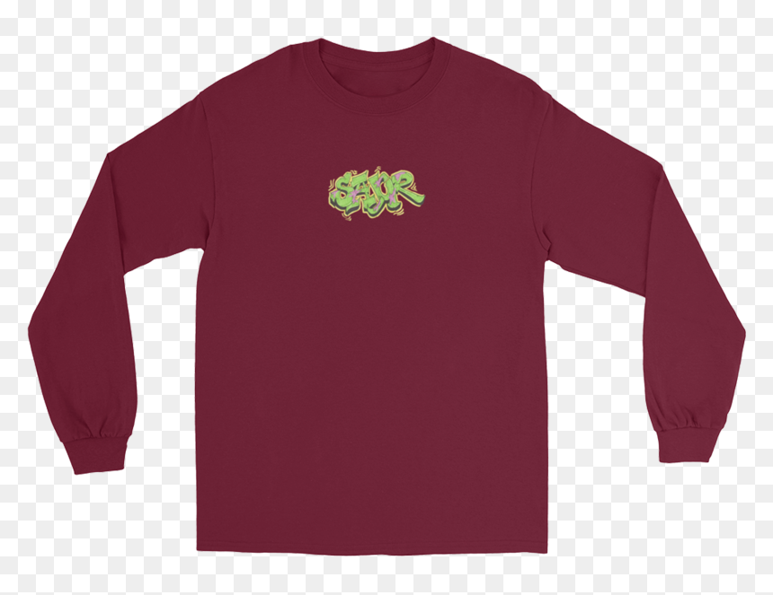Image Of Lime Ooze Burgundy Long-sleeve - Camisas De Bad Bunny, HD Png Download - ooze png
