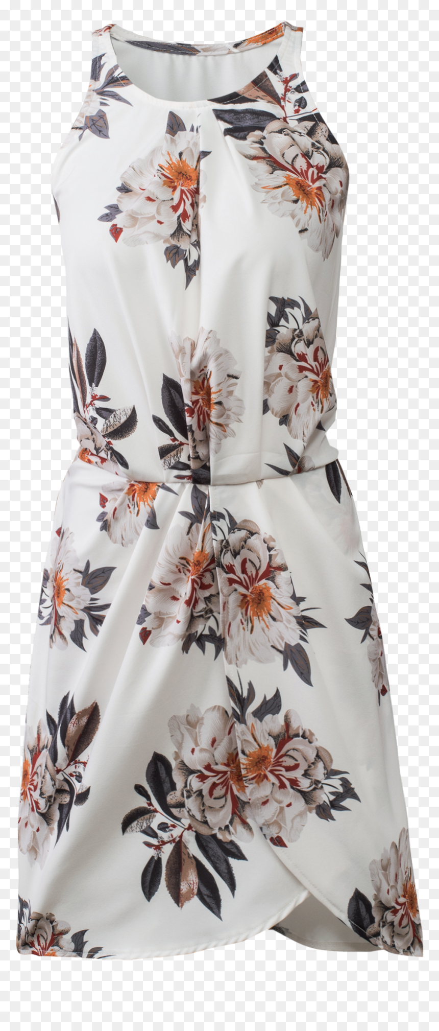 Robe Boite Nuit Blanche Decontractee, HD Png Download - floral print png