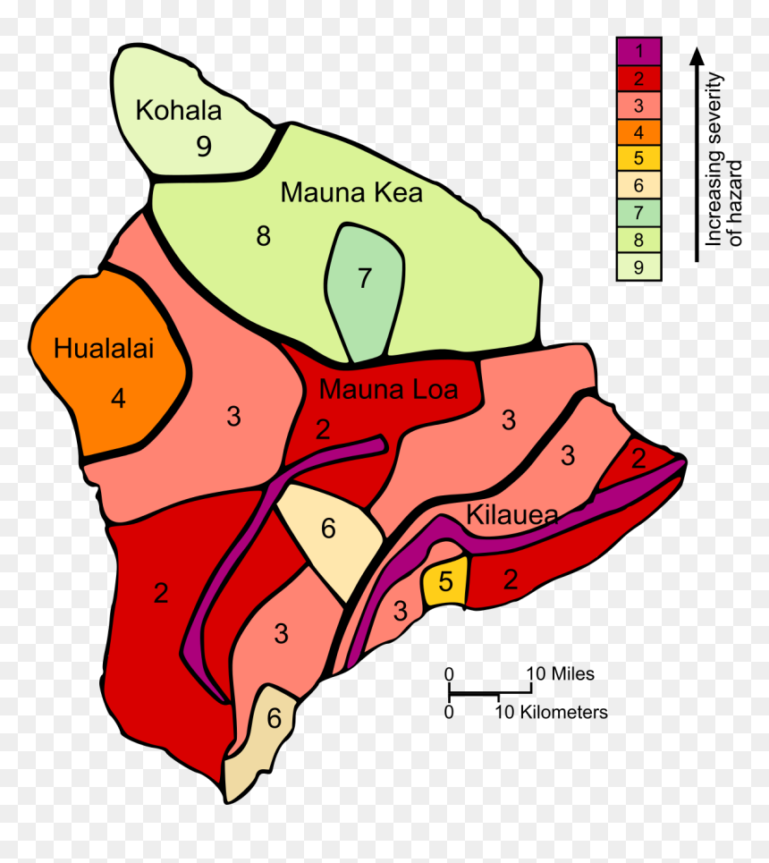 Hawaiian Island Landslide Map, HD Png Download - hawaii map png