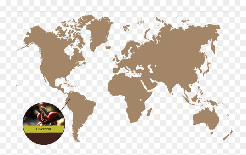 World Map , Png Download - Duke Study Abroad, Transparent Png - colombia map png