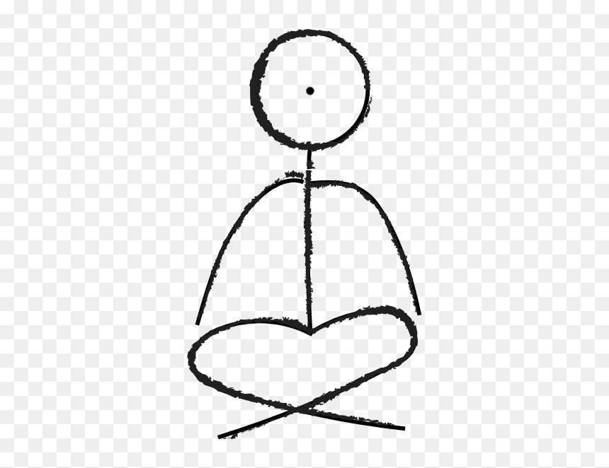 Sketch Of Person In Yoga Pose With Legs Crossed - Sketch, HD Png Download - yoga poses png