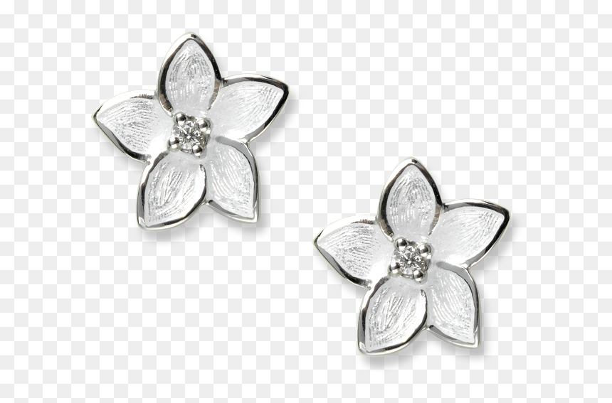 White Flower Earing Png, Transparent Png - stud png