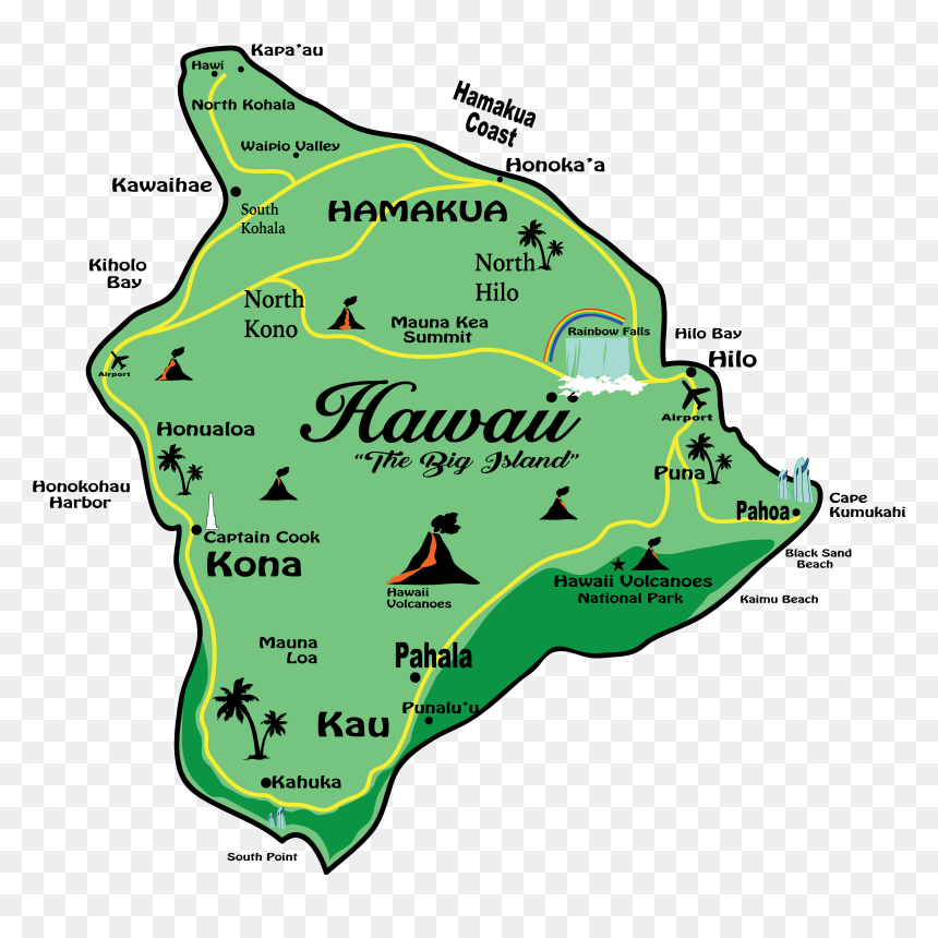 Paris Hilton, HD Png Download - hawaii map png