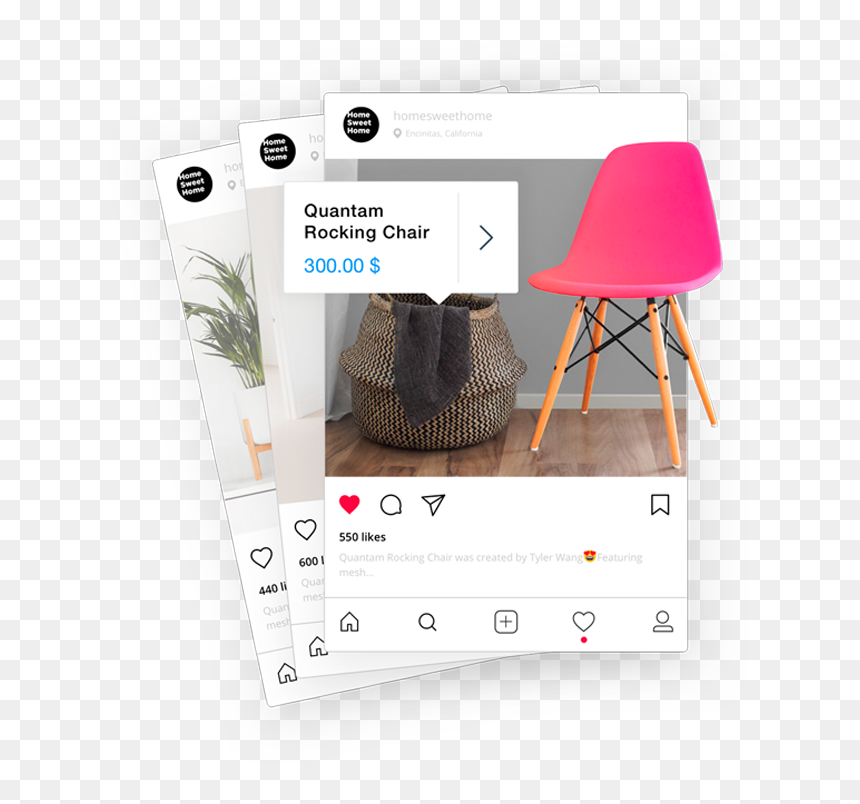 Instagramlikes - Instagram Furniture Ad, HD Png Download - instagram likes png