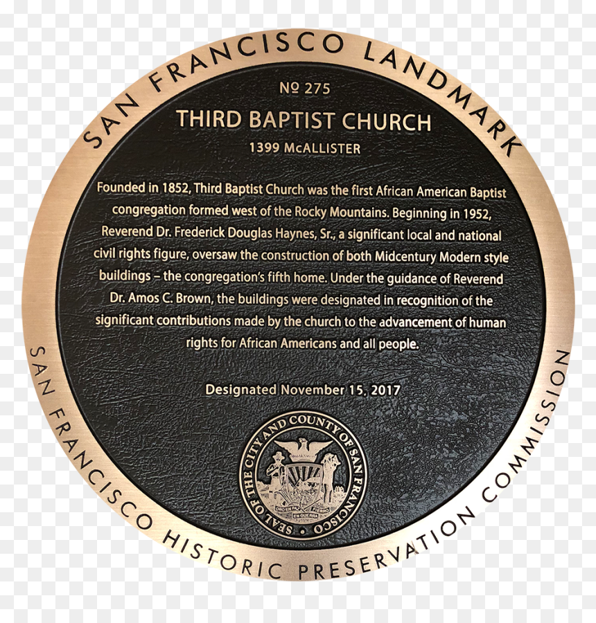 Third Baptist Landmark Dedication - Commemorative Plaque, HD Png Download - landmark png