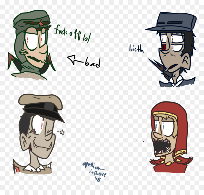 Some Low Effort Doodles In The New Style
im Not Happy - Cartoon, HD Png Download - richtofen png