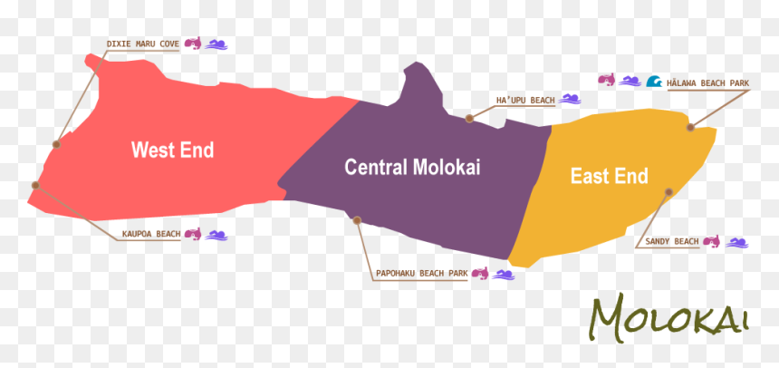 Molokai Hawaii Map, HD Png Download - hawaii map png