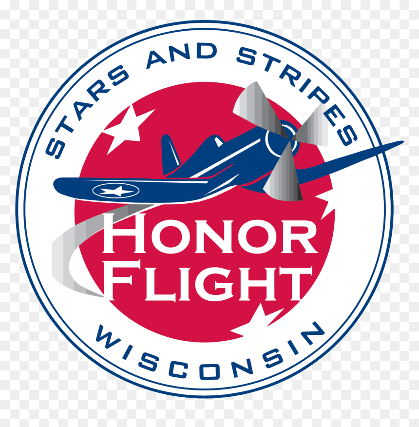 Wisconsin Honor Flight Logo, HD Png Download - stars and stripes png