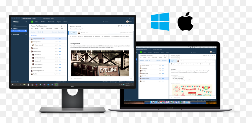 Get Things Done Faster With Wrike Project Management - Windows, HD Png Download - 16:9 png