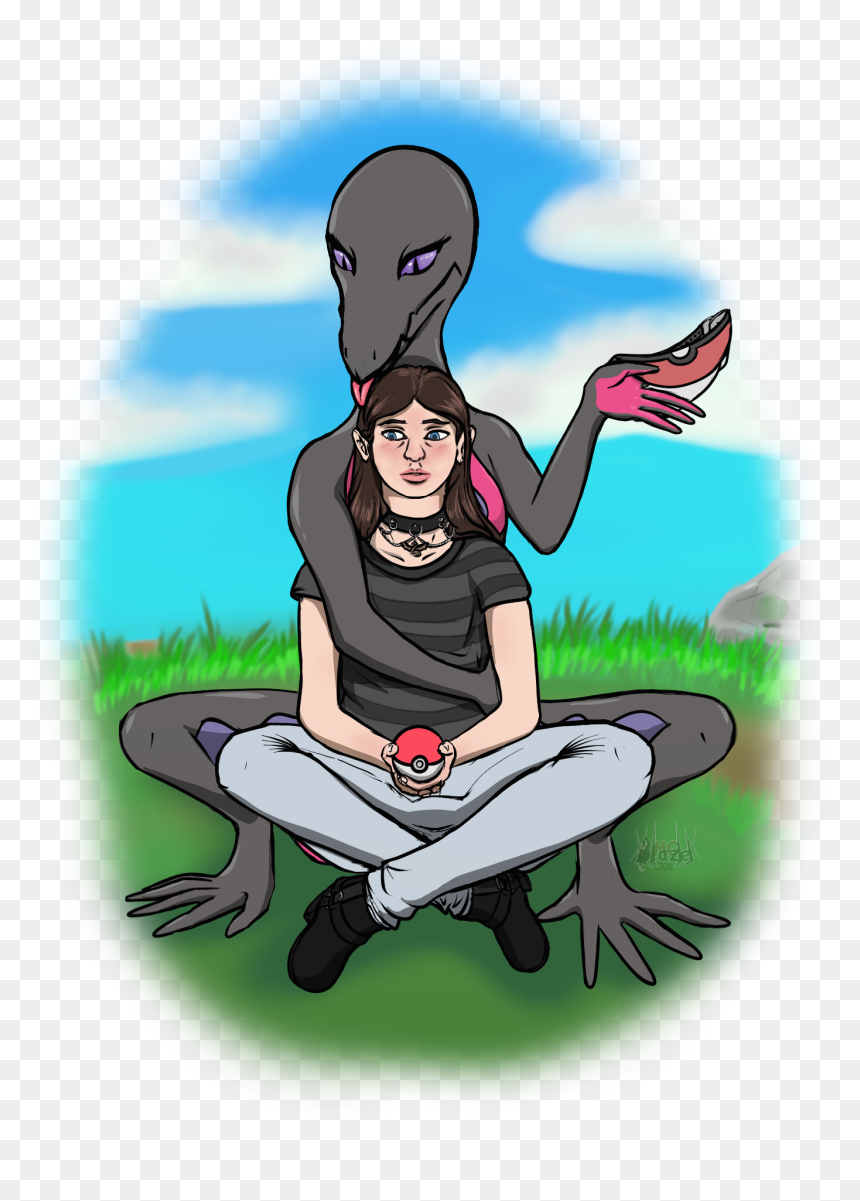 Salazzle And Her Pet Trainer - Salazzle X Male Trainer, HD Png Download - salazzle png