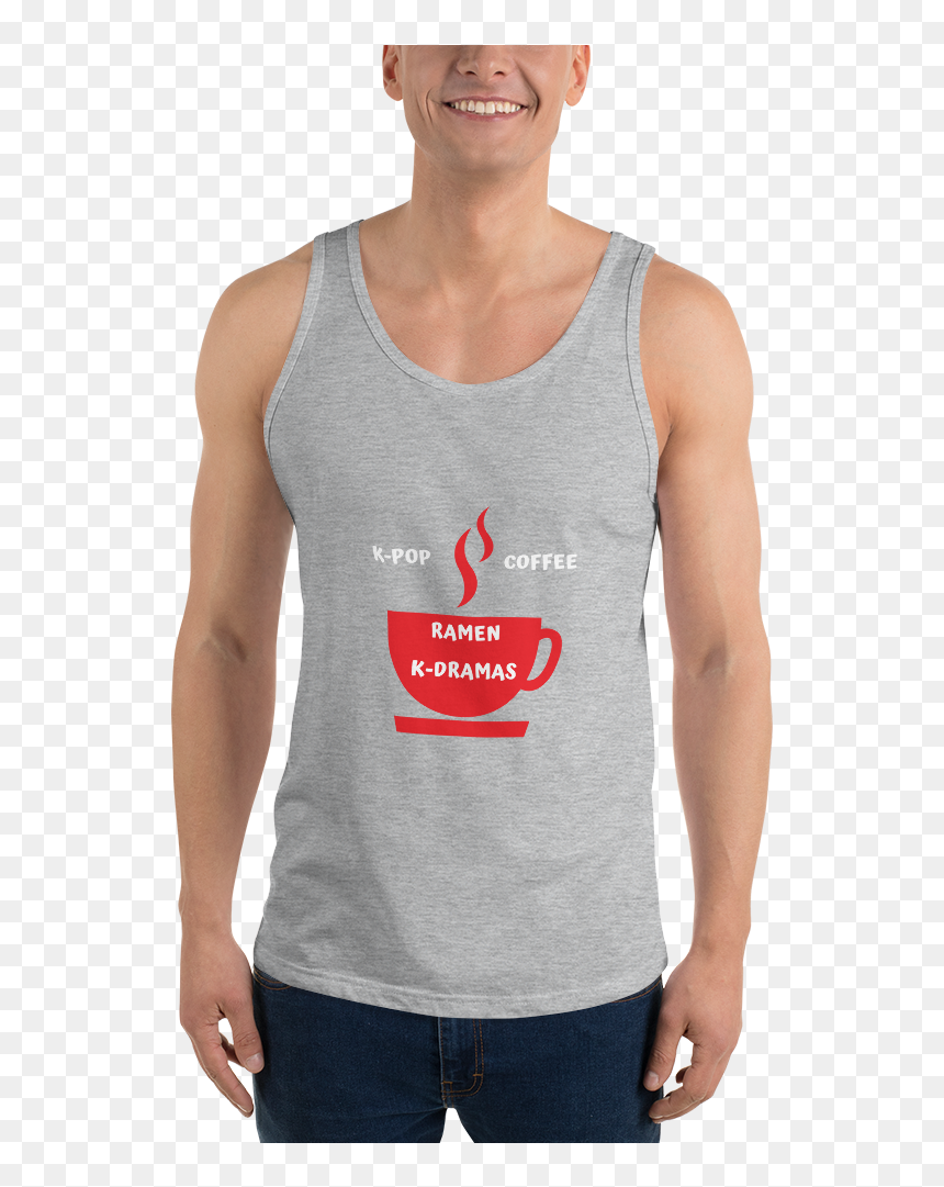 K Pop Coffee Ramen K Dramas Men Tank Top - Sleeveless Shirt, HD Png Download - top ramen png