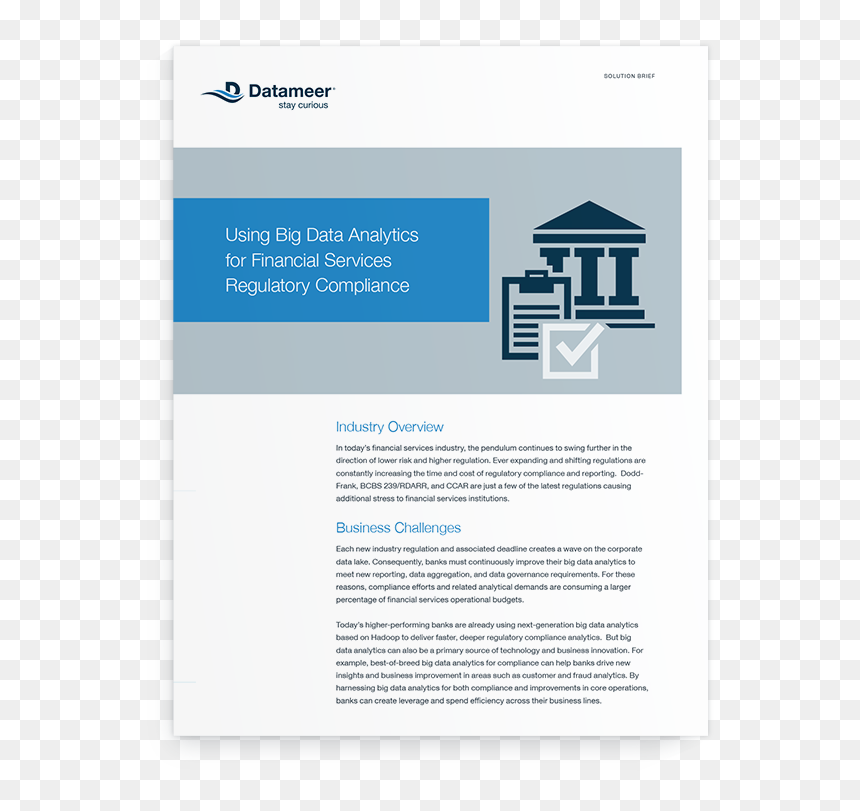 Bigdata Fins Reglatory Compliance Solbrief - Graphic Design, HD Png Download - regla png