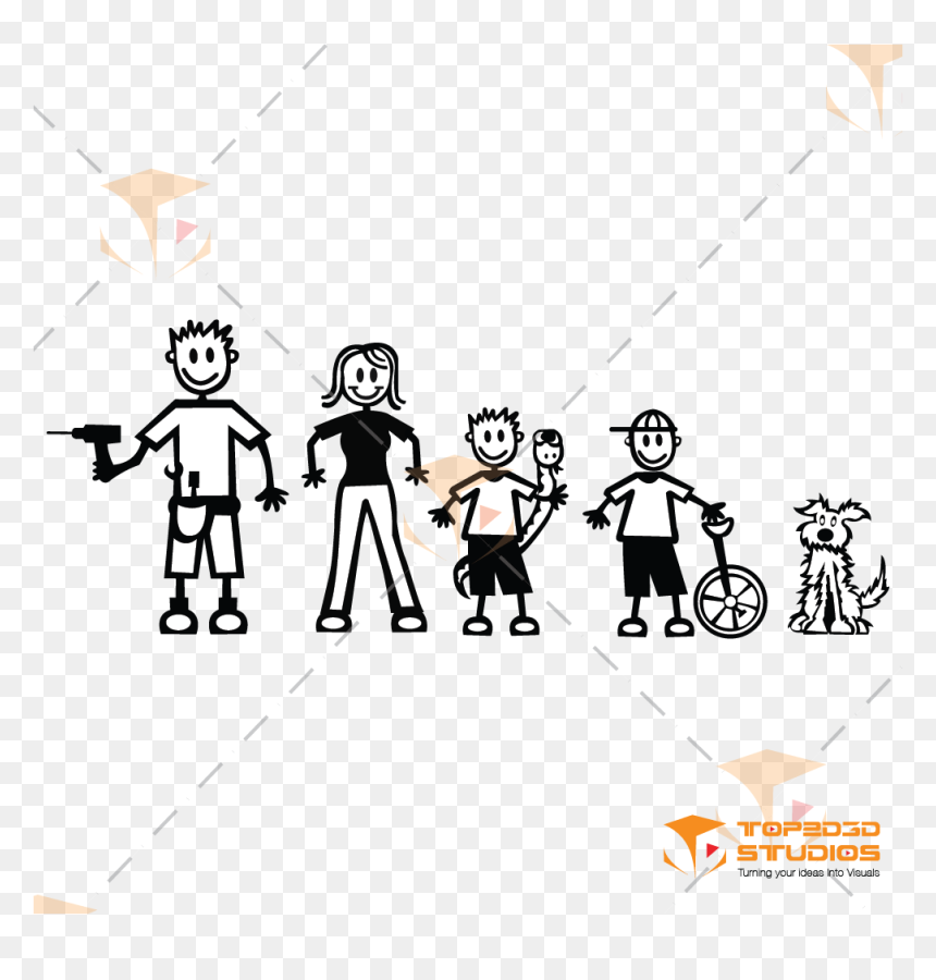 Vector My Stick Figure Family, HD Png Download - 2d character png