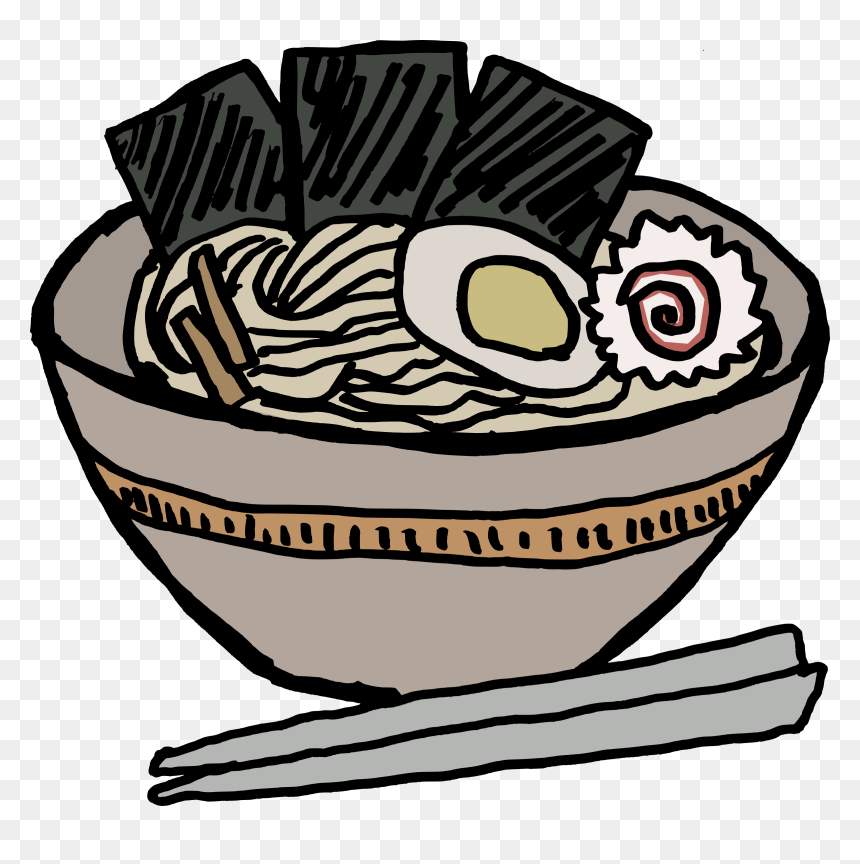 Ramen Bowl With Nori Clip Arts - Ramen Clipart Png, Transparent Png - top ramen png