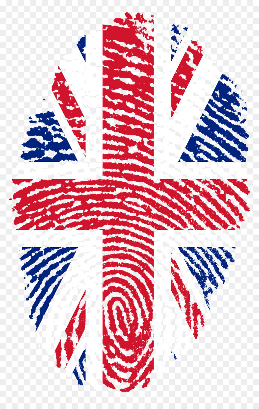 Uk Flag Thumbprint - Uk Flag Fingerprint, HD Png Download - thumb print png
