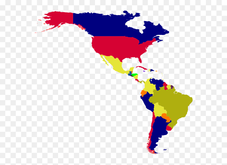 American Vector Simple - Countries In Oas Map, HD Png Download - murica png