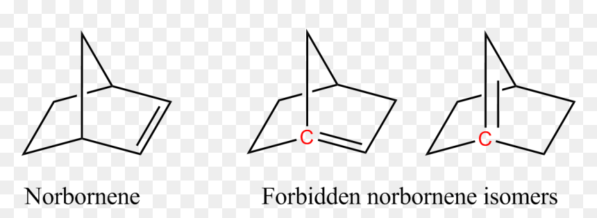 Norbornene Isomers Bredt Rule - Bredt's Rule, HD Png Download - regla png