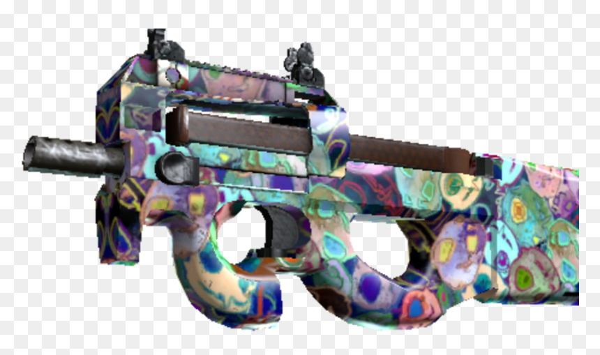 Stattrak ™ P90 Death By Kitty, HD Png Download - csgo gun png