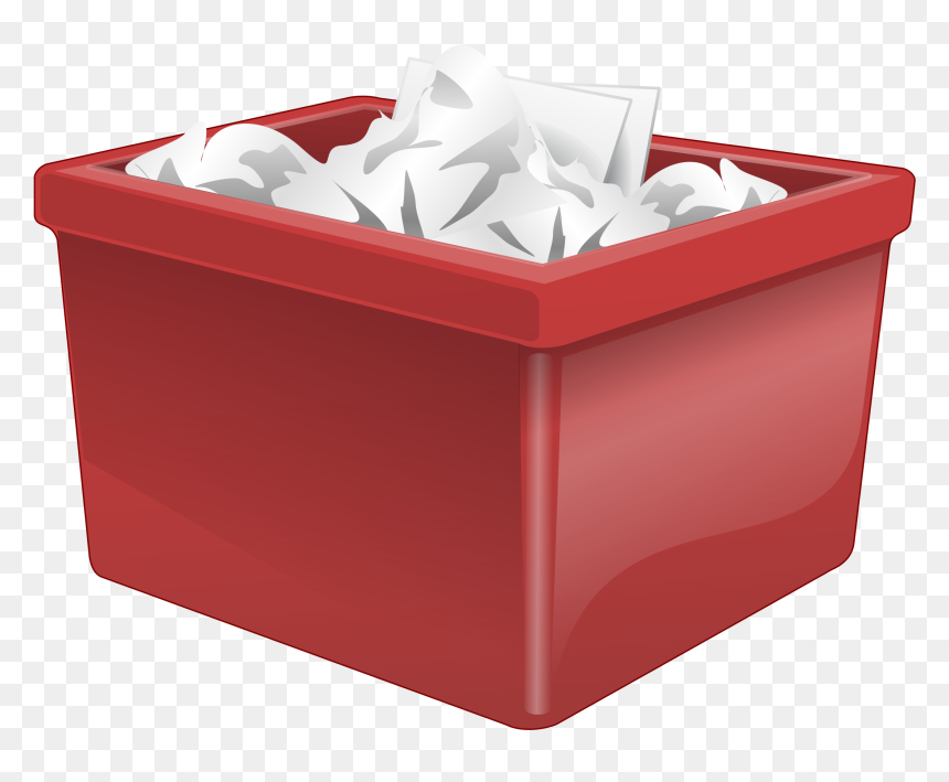 Red Plastic Box Filled With Paper Clip Arts - Earth Day Informative Text, HD Png Download - paper vector png