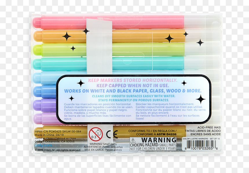 Ooly Color Lustre Metallic Brush Markers - Paper, HD Png Download - regla png