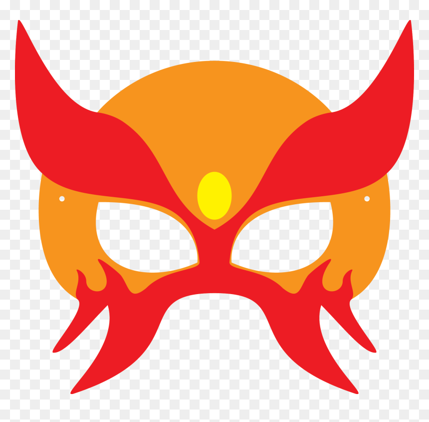 Superhero Mask Template Masquerade Ball Halloween Costume - Super Hero Mask Template, HD Png Download - halloween mask png
