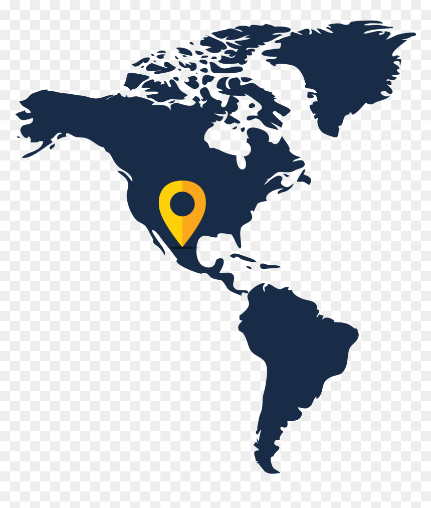 Map Mexico - North America Map Silhouette, HD Png Download - mexico map png