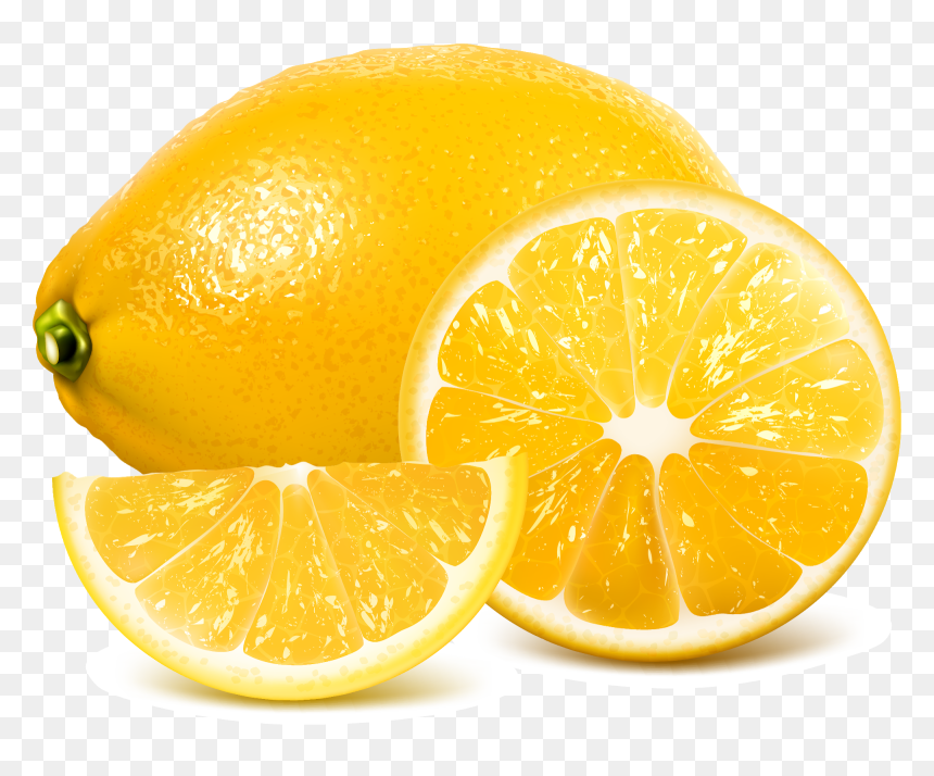 Transparent Lemon Juice Clipart - Lemon Realistic Clipart, HD Png Download - lemon wedge png